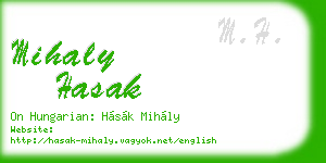 mihaly hasak business card